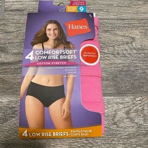 Hanes comfortsoft 4 pk low rise briefs pink